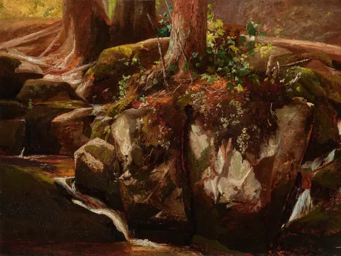 A Mountain Stream, painting by Julie H. Beers