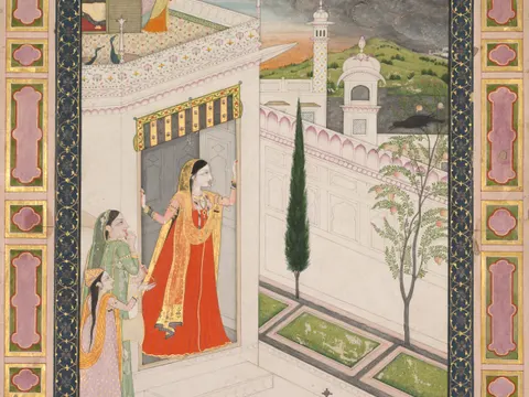 Augury of the crow (Vasakasajja Nayika), painting by Unknown artist
