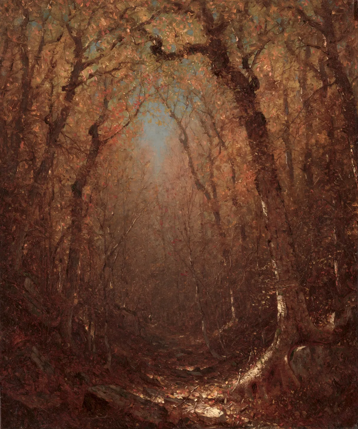 Autumn, a Wood Path, painting by Sanford Robinson Gifford