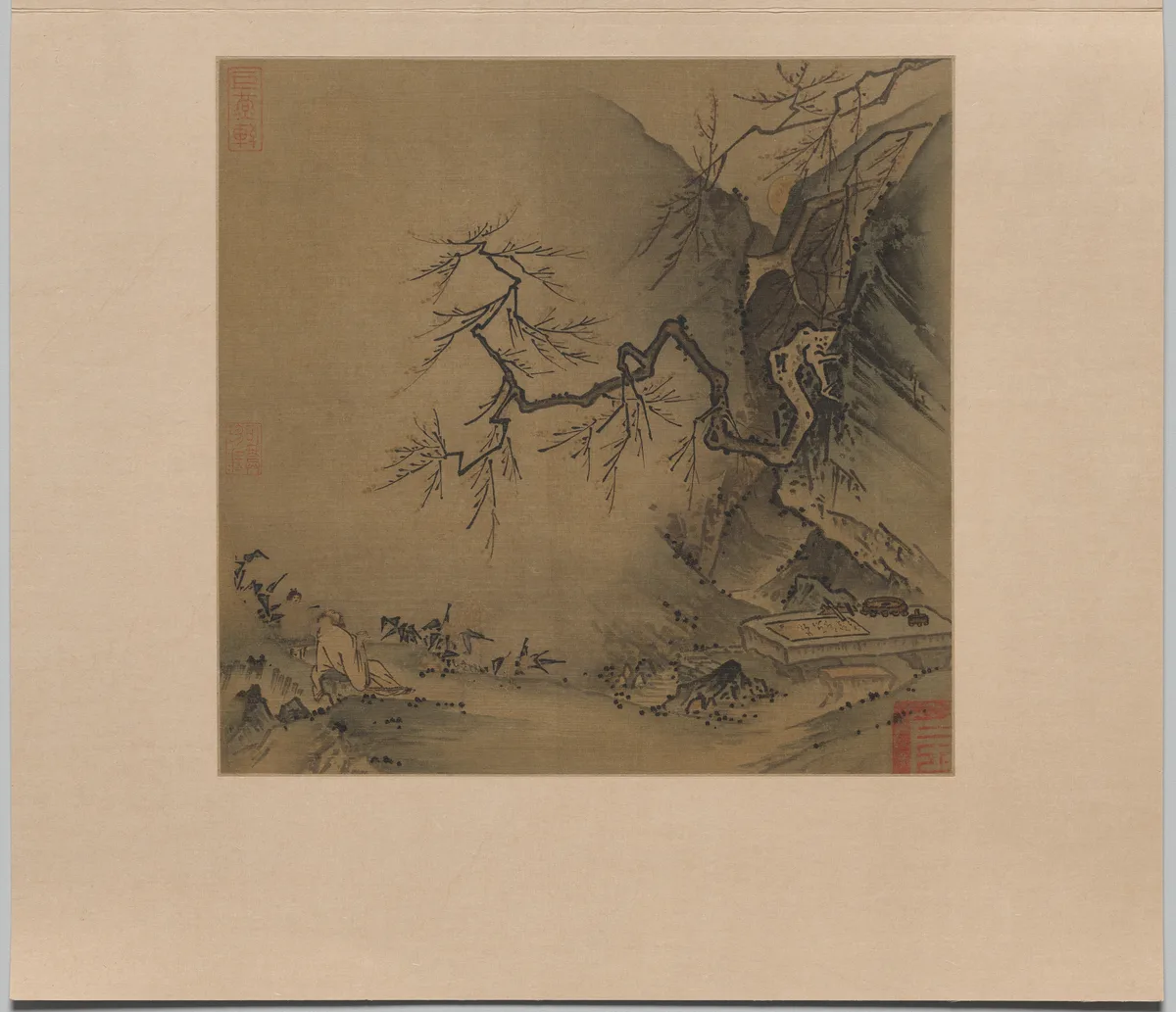 Drinking in the Moonlight, painting by Ma Yuan