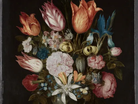 Flowers in a Glass, painting by Ambrosius Bosschaert