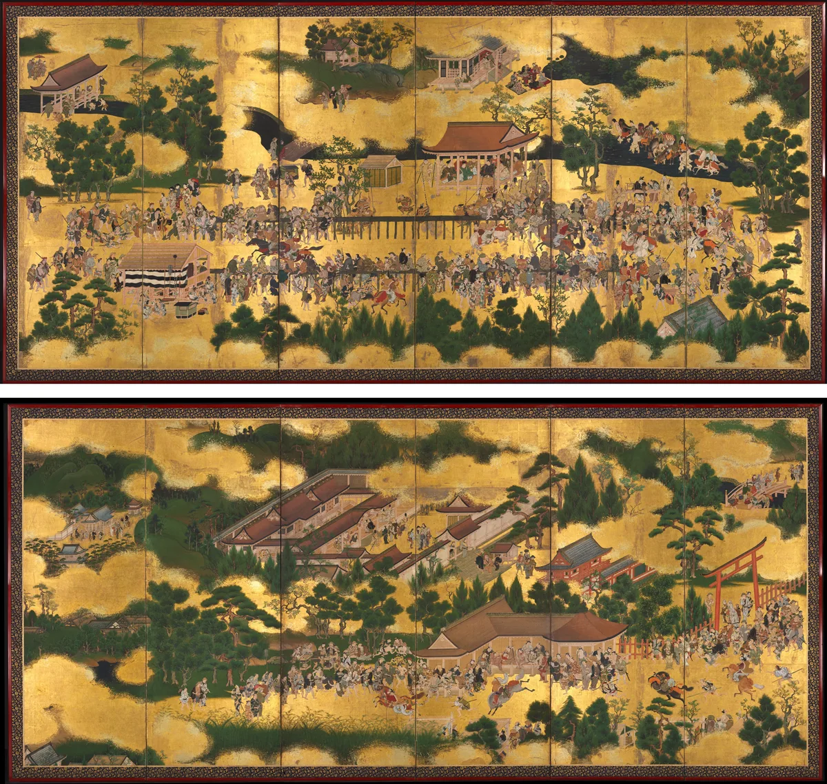 Horse Race at the Kamo Shrine, painting by Unknown artist