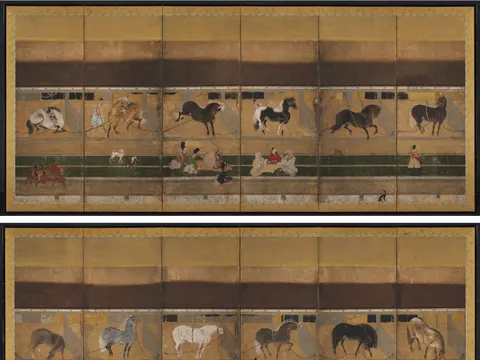 Horse Stable, painting by Unknown artist