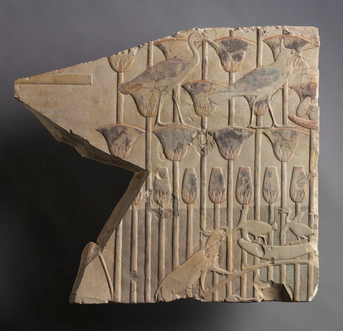 Marsh Scene with Cat and Birds, sculpture by Unknown artist