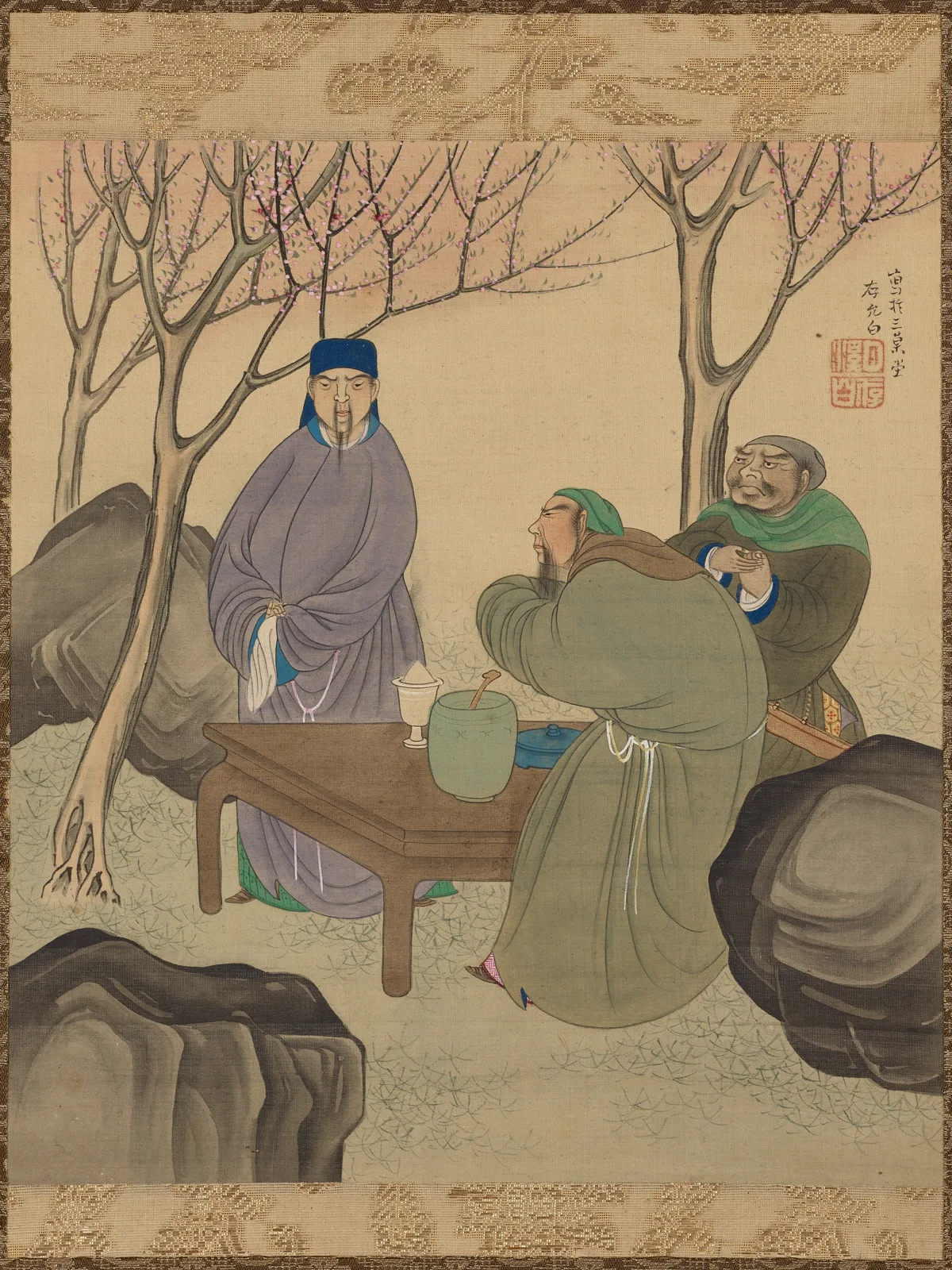 Oath of the Peach Garden, from Romance of the Three Kingdoms, painting by Matsumura Goshun