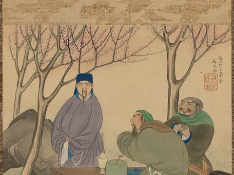 Oath of the Peach Garden, from Romance of the Three Kingdoms, painting by Matsumura Goshun