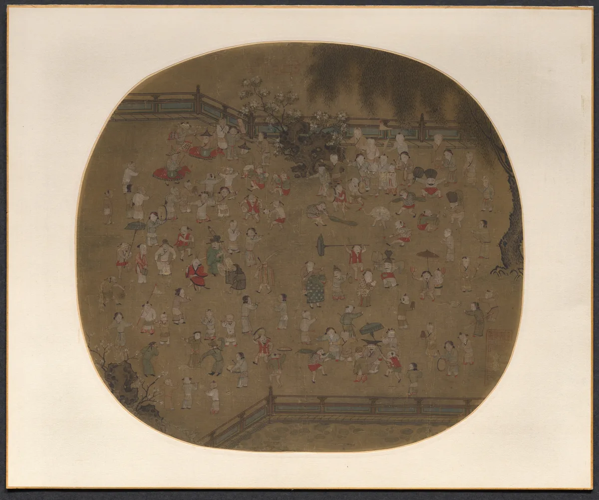 One Hundred Children at Play, painting by Su Hanchen