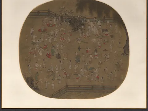 One Hundred Children at Play, painting by Su Hanchen