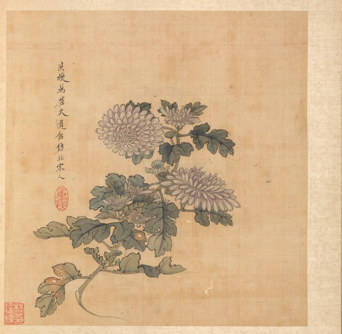 Paintings after Ancient Masters: Chrysanthemum, painting by Chen Hongshou