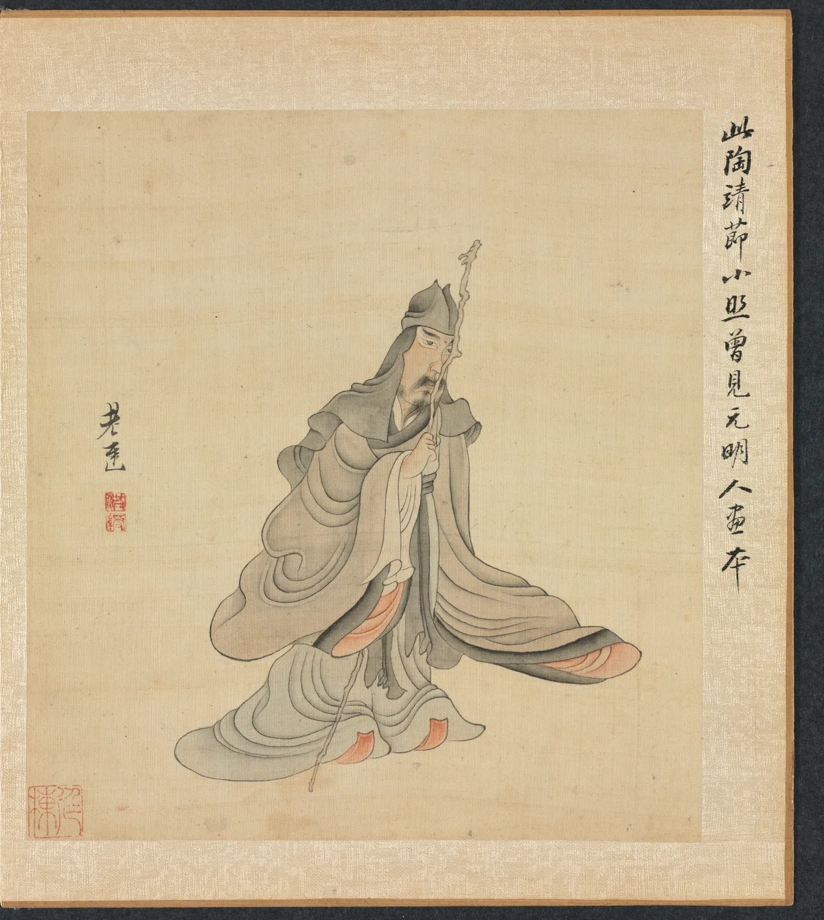 Paintings after Ancient Masters: Portrait of Tao Yuanming, painting by Chen Hongshou