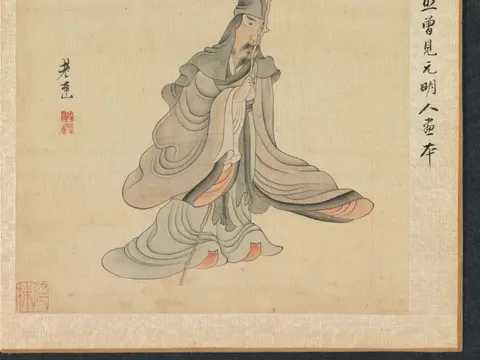 Paintings after Ancient Masters: Portrait of Tao Yuanming, painting by Chen Hongshou