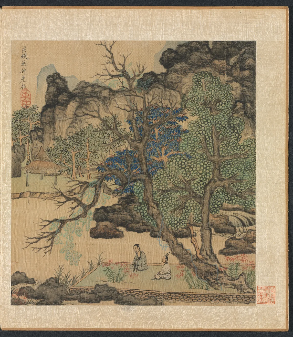 Paintings after Ancient Masters: Scholars in a Garden, painting by Chen Hongshou