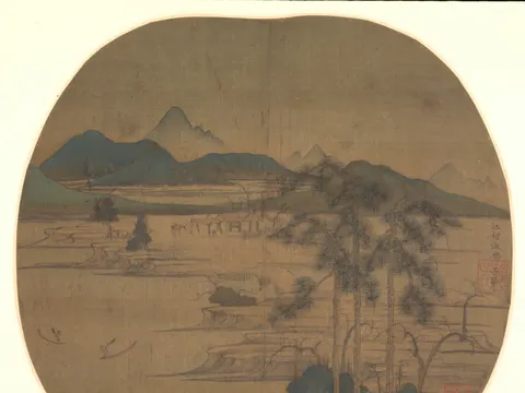 River Village: Fisherman's Joy, painting by Zhao Mengfu