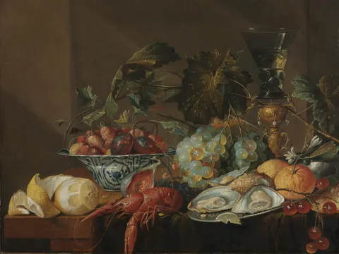 Still-Life with Crayfish, Oysters, and Fruit, painting by Cornelis de Heem