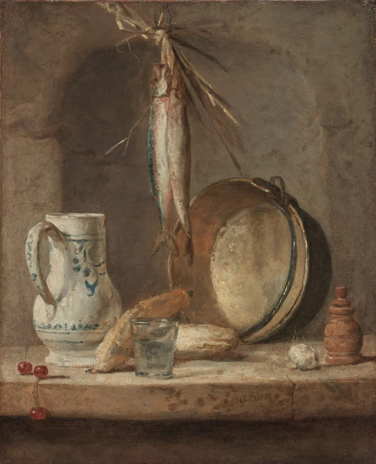 Still Life with Herrings, painting by Jean-Siméon Chardin