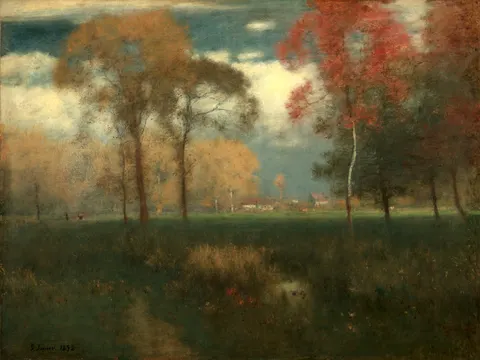 Sunny Autumn Day, painting by George Inness