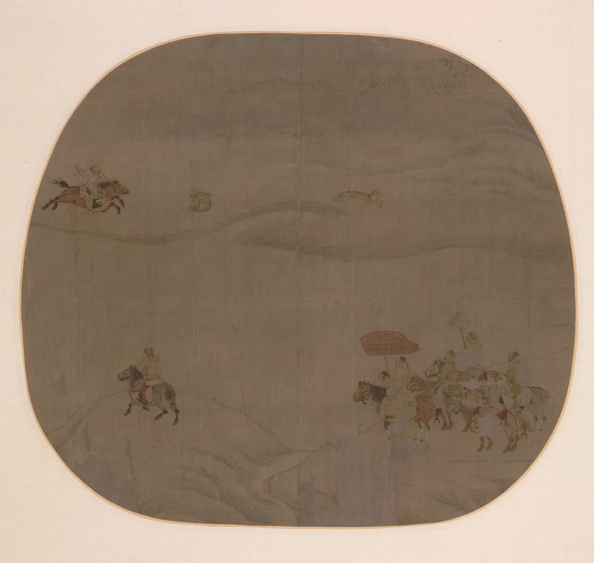 The Autumn Hunt, painting by Chen Juzhong