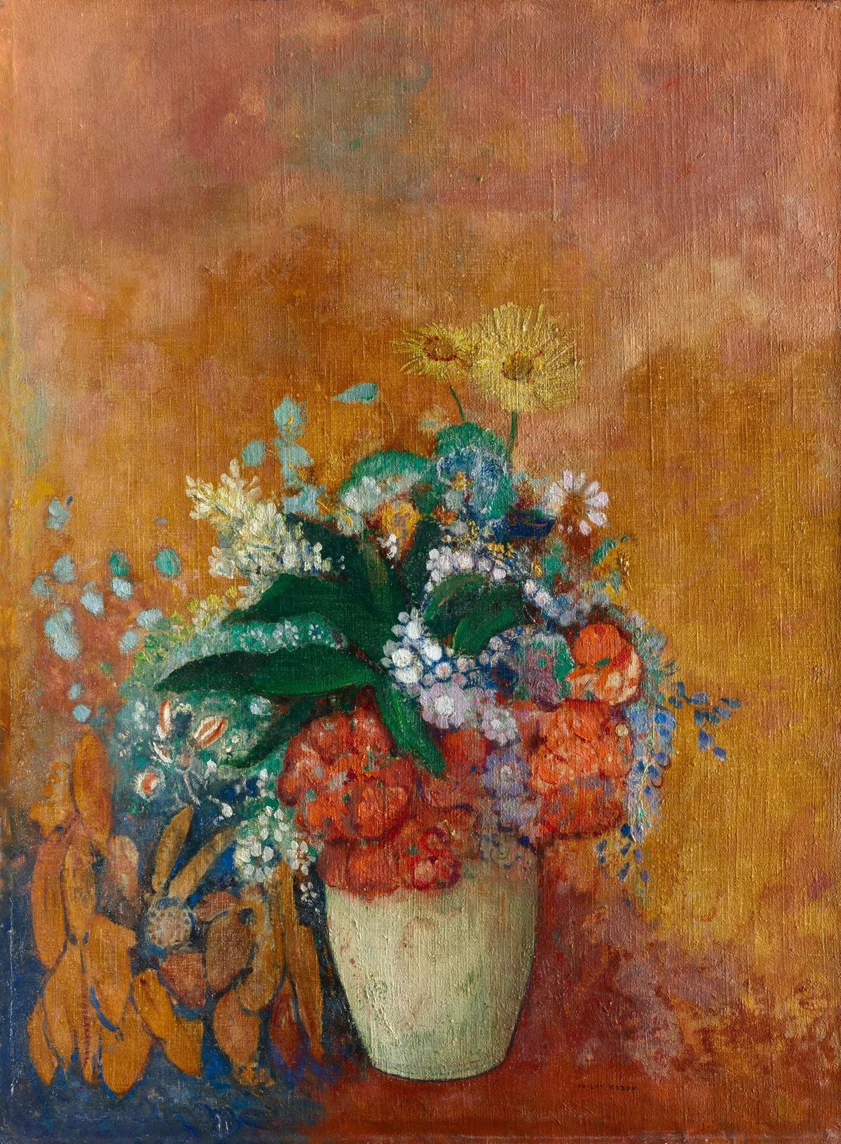 Vase of Flowers, painting by Odilon Redon