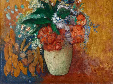 Vase of Flowers, painting by Odilon Redon