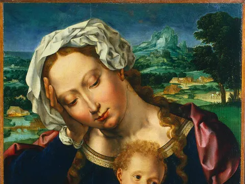 Virgin and Child in a Landscape, painting by Jan Gossaert