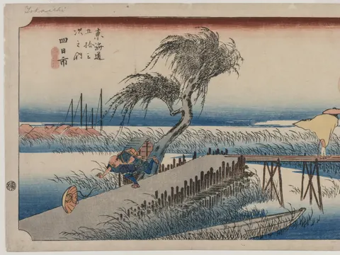 Yokkaichi: View of the Mie River, from the series The Fifty-Three Stations of the Tōkaidō, print by Utagawa Hiroshige